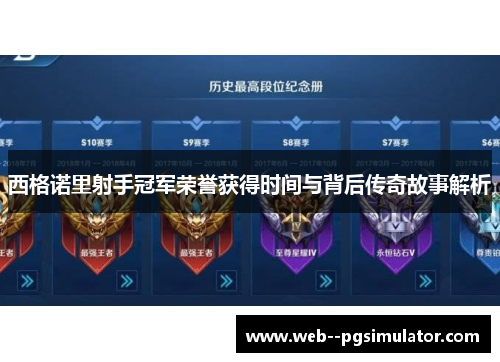 西格诺里射手冠军荣誉获得时间与背后传奇故事解析